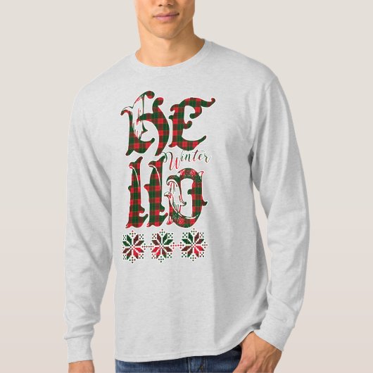 20XX Hallo Winter Holiday Schottland Muster T-Shirt (Vorderseite)