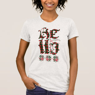 20XX Hallo Winterurlaub Schottland Muster T-Shirt