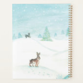 20XX Kaninchen sitzen und im Schnee springen Planer (Rückseite)