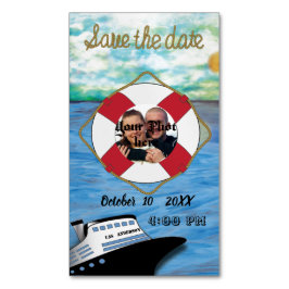 20XX Kreuzschiff W/ Bild Save the Date Wasserfarbe Magnetische Visitenkarte