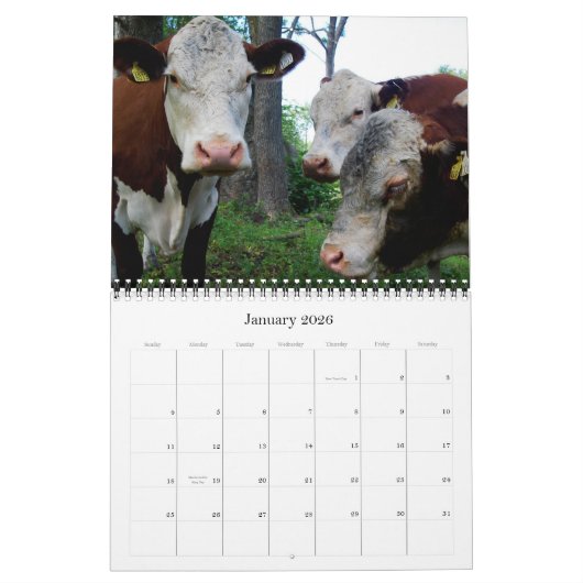 20XX Monatlicher Kuhhändlerkalender Weihrauch Kalender (Jan 2026)