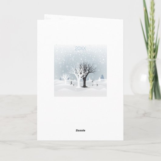 20XX Neujahr Weihnachtsschnee Fairy Tale Kunstkuns (Rückseite)