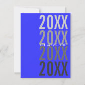 20XX Royal Blue Graduation Party Einladungen (Vorderseite)