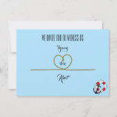 20XX Segelboot Aquarellfarben Einladung Hochzeit (Rückseite)