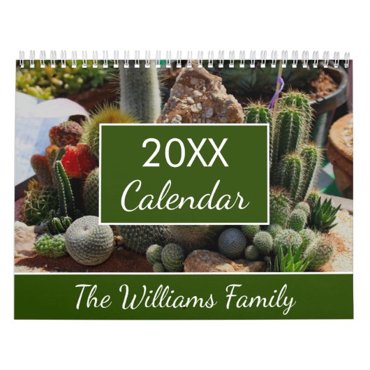 20XX Succulents Cactus Lovers Personalisiert monat Kalender (Titelbild)