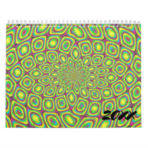 20xx Trippy Abstrakte Geometrische Kunst Kalender