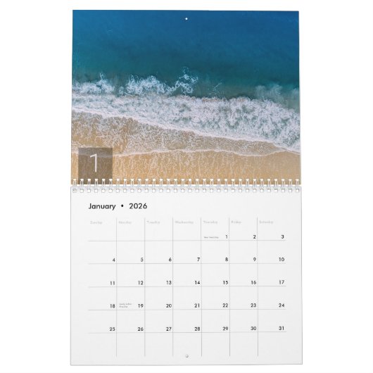 20xx Tropical Beach Phantastische Fotos mit Monogr Kalender (Jan 2026)