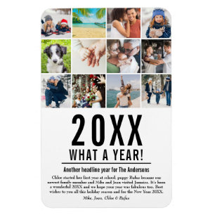 20XX Was für ein Jahr in Überprüfung 12 Foto Urlau Magnet