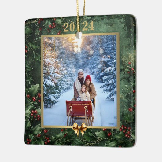 "20XX Weihnachts-Foto-Erinnerungen: Foliage und Go Keramikornament (Links)