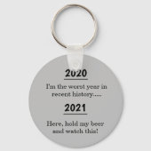 20XX Worst Year Possible Pessimistic Funny Novelty Schlüsselanhänger (Vorderseite)