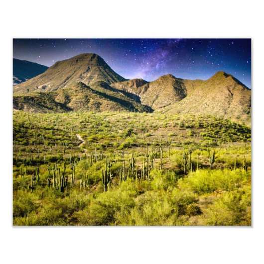 2105-2-Arizona Wüste Landschaft mit Sternen Fotodruck (Vorne)
