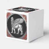 [210] Assyrian Winged Lion - Silver Lamassu Geschenkschachtel (Rückseite)