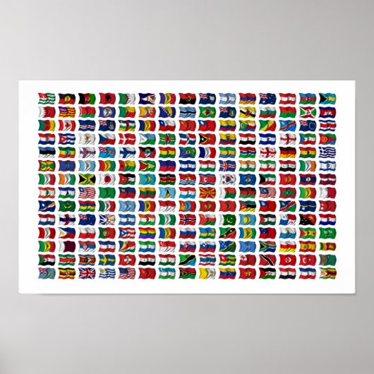 210 Flaggen der Welt - Poster (Vorne)