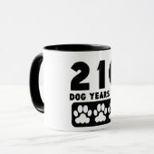 210 Hundejahre alt Tasse (Vorderseite Links)