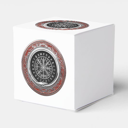[210] Vegvisir - Viking Silver Magic Runic Compass Geschenkschachtel (Rückseite)
