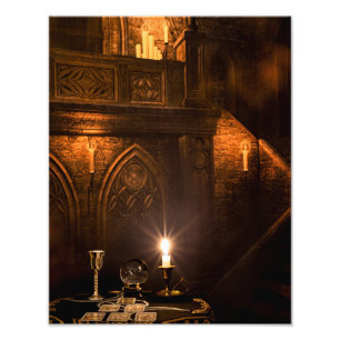 2114 - Mittelalterliches Tarot Reading Fotodruck
