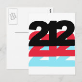 212 Bereichscode Postkarte (Vorne/Hinten)