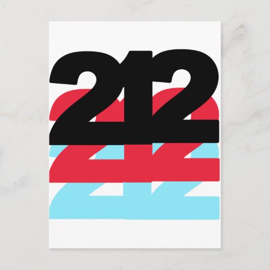 212 Bereichscode Postkarte (Vorderseite)