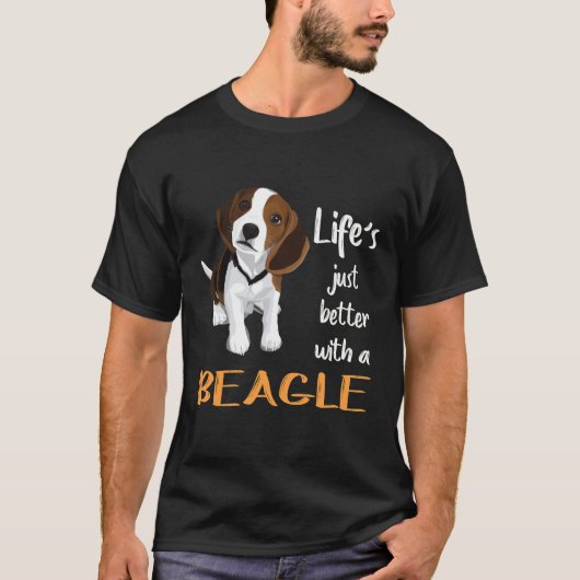 212 Leben einfach besser mit einem Beagle T-Shirt (Vorderseite)