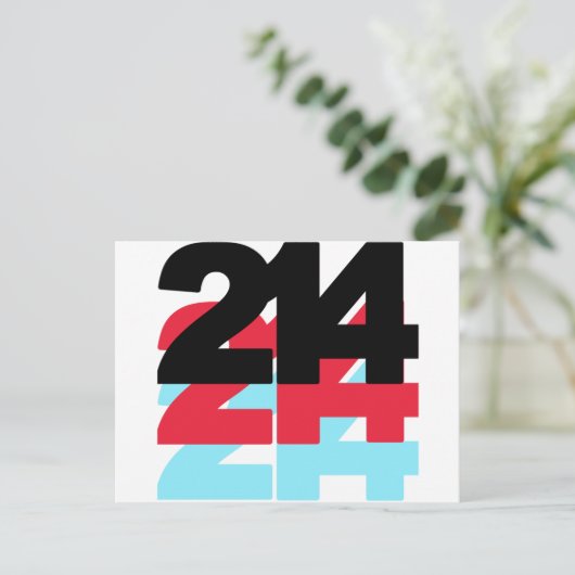 214 Flächencode Postkarte (Stehend Vorderseite)