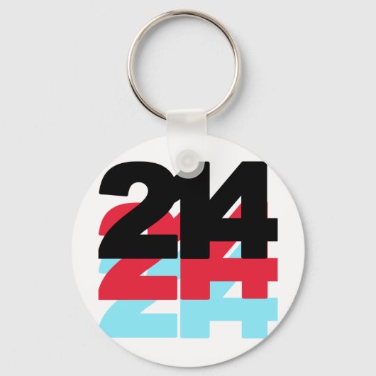 214 Flächencode Schlüsselanhänger (Vorderseite)