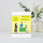 215 Atheist Ich denke für Sie-Farbe Cartoon Postkarte (Stehend Vorderseite)