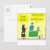 215 Atheist Ich denke für Sie-Farbe Cartoon Postkarte (Vorne/Hinten)