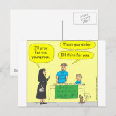 215 Atheist Ich denke für Sie-Farbe Cartoon Postkarte (Vorne/Hinten)