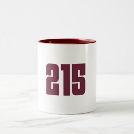 215 Philly Area Code Zweifarbige Tasse