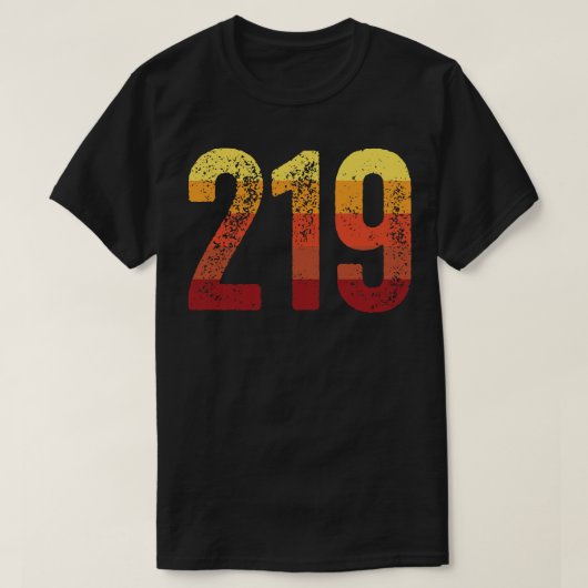 219 Gebietscode Indiana Vintag 3 T-Shirt (Design vorne)