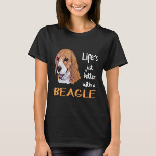 219 Leben einfach besser mit einem Beagle T-Shirt