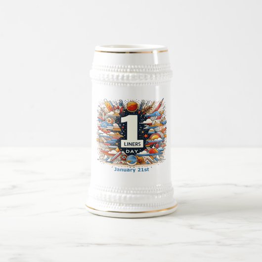 21.01. - Tag der Ein-Liner Bierglas (Mittel)