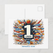 21.01. - Tag der Ein-Liner Postkarte (Vorne/Hinten)