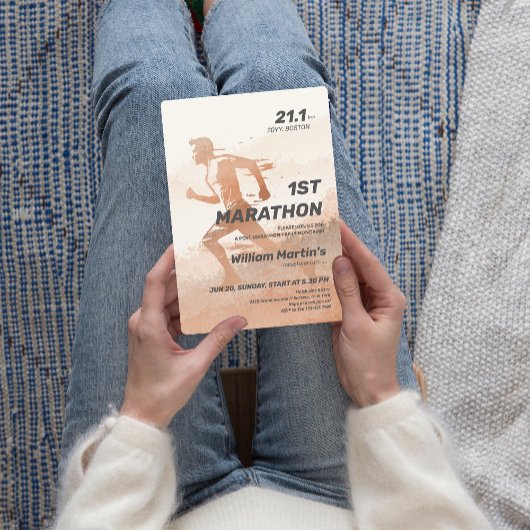 21,1 Meilen 1ST Marathon-Post-Marathon-Party Einladung