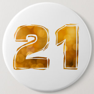21 21st Geburtstag Button