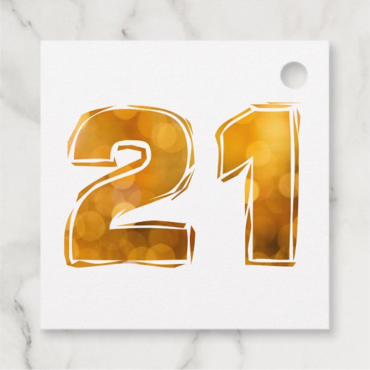 21 21st Geburtstag Geschenkanhänger (Rückseite)