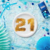 21 21st Geburtstag Pappteller (Party)