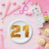 21 21st Geburtstag Pappteller (Party)
