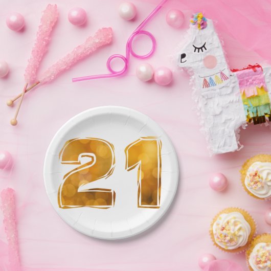 21 21st Geburtstag Pappteller (Party)