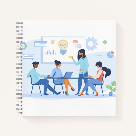 21,6 cm x 21,6 cm Spiralnotizblock Notizblock (Vorderseite)