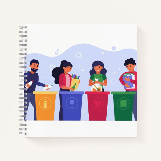 21,6 cm x 21,6 cm Spiralnotizblock Notizblock (Vorderseite)