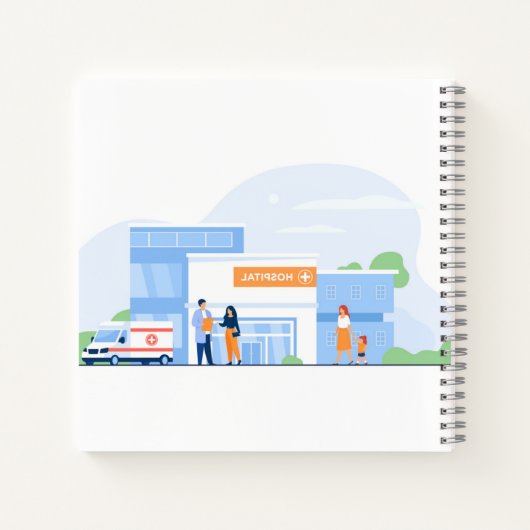 21,6 cm x 21,6 cm Spiralnotizblock Notizblock (Rückseite)