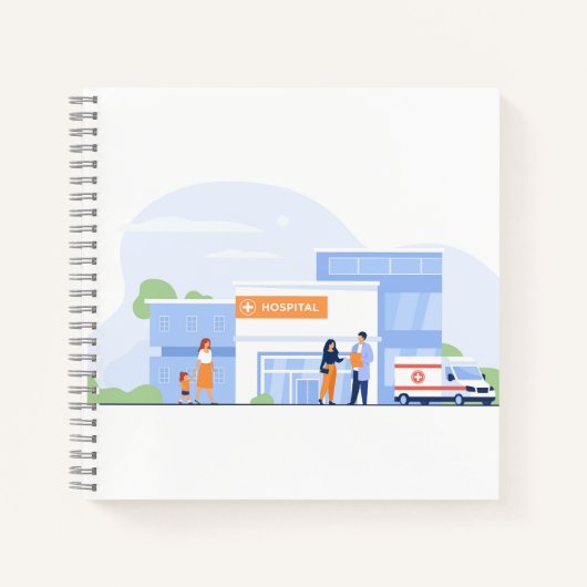 21,6 cm x 21,6 cm Spiralnotizblock Notizblock (Vorderseite)