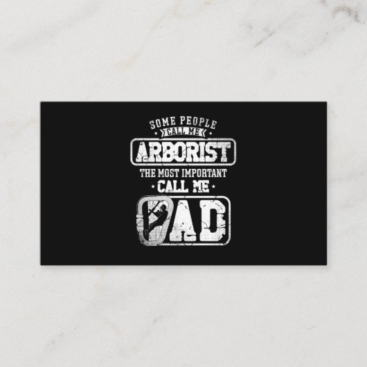 21.Arborist für einen Baumtrimmer Visitenkarte (Vorderseite)