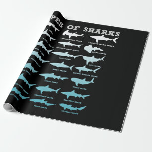 21 Arten von Haien Meeresbiologie Geschenkpapier