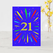 21. Birthday Explosion Card Karte (Gelbe Blume)
