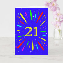 21. Birthday Explosion Card