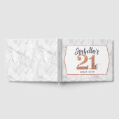 21. BIRTHDAY Glam luxe Kupfer Glitzer ISABELLA Gästebuch (Voll)