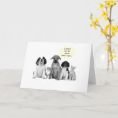 21. BIRTHDAY GROUP GREETINGS DOGGIE STIL KARTE (Gelbe Blume)