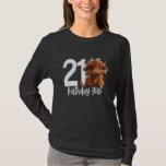 21. Birthday Highland Cow Party Girl Daughter Twe T-Shirt<br><div class="desc">21. Birthday Highland Party Girl Daughter 21 21</div>